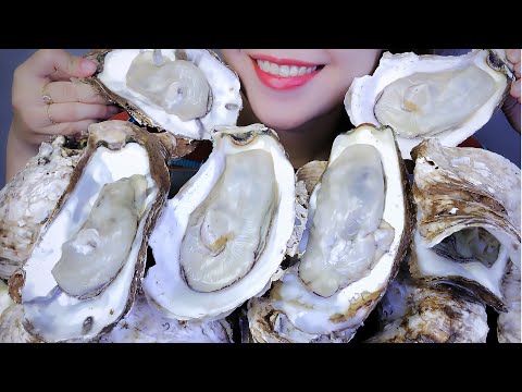 ASMR EATING GIANT OYSTERS EATING SOUNDS | LINH-ASMR