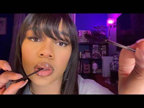 ASMR- 1 HOUR SPOOLIE NIBBLING + EYELASH BRUSHING 👅✨ (Mouth Sounds, Personal Attention, "Blink") 😴