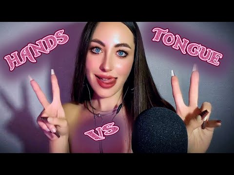 ASMR | Tongue VS Fingers | Pure Tongue and Fingers Fluttering | Fast and Intense | High Sensitivity