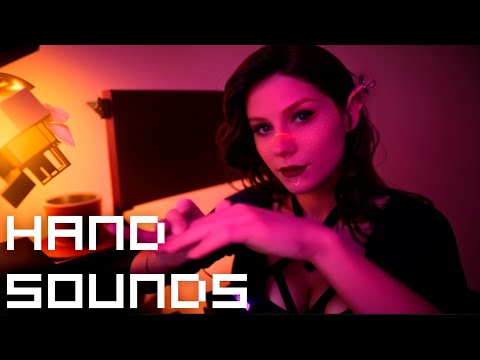 ASMR Hand Sounds in Dark RGB Room💎 No Talking, Rain Sounds and Music from RDR 2