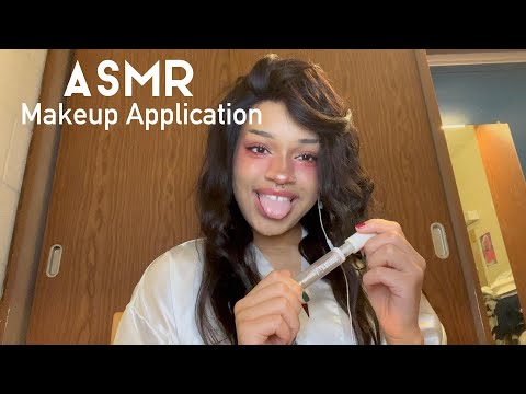 ASMR Makeup Application (First Video!), Rambles for Sleep, Lipgloss pumping