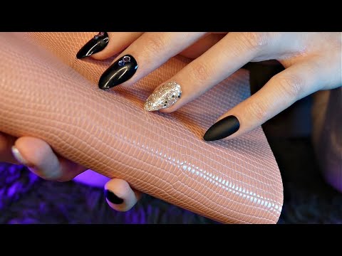 ASMR Textured Faux Leather Sheets | Scratching, Scratchy Tapping, Some Tapping | No Talking