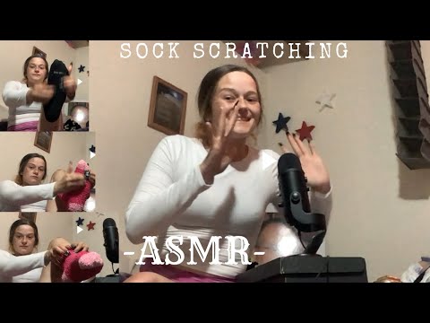 ASMR sock scratching with different socks 🧦 + squishing you ( custom video email in description ) ￼