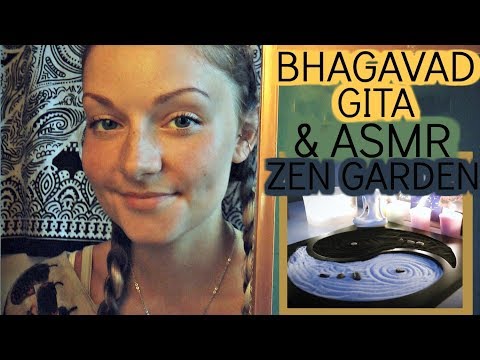 ASMR Reading Bhagavad Gita ~ Zen Garden Sounds