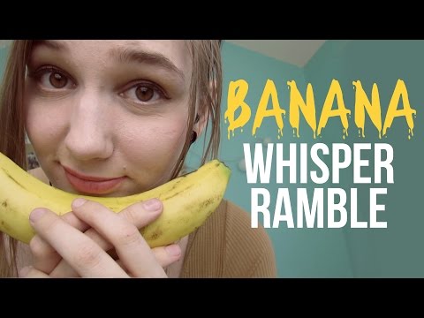 ASMR Eating Slices of Banana & Apple + Whisper Ramble