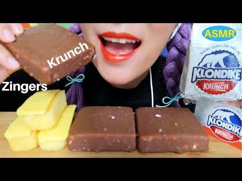 ASMR KLONDIKE KRUNCH +HOSTESS ZINGERSEATING SOUND |쿠키앤크림 아이스크림, 초콜릿 리얼사운드 먹방|CURIE.ASMR
