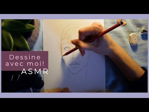 ASMR | Dessine avec moi ! Croquis d'un portrait pour une aquarelle ✏️