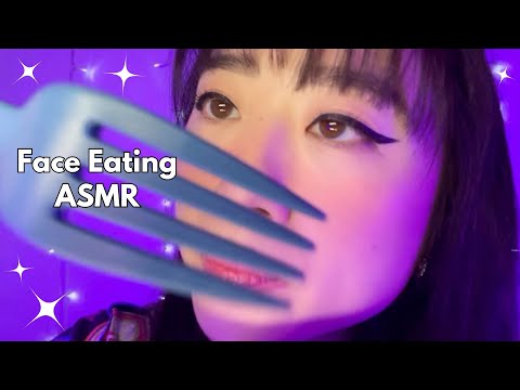 ASMR Eating Your Face with Utensils! Fork, Spoon, Chopsticks (Mouth Sounds)