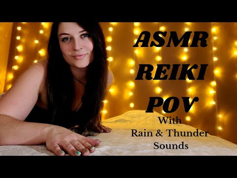 ASMR POV (w/ Rain & Thunder Sounds) Full Body Plucking Negative Energy | Reiki Healing | Soft Spoken