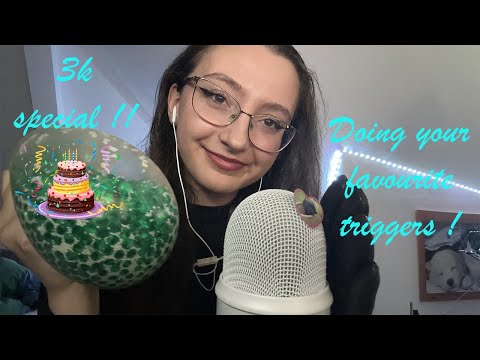 ASMR 3k special 🥳 | Doing your favourite triggers !