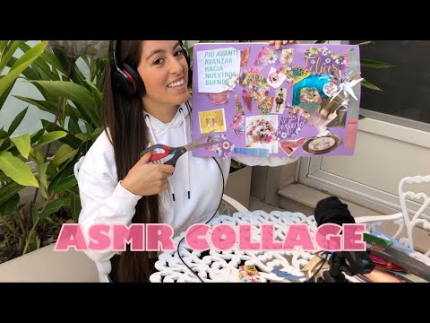 ASMR | So not relaxing Collage | scissors, paper tearing, soft singing, paper tapping, organizing..