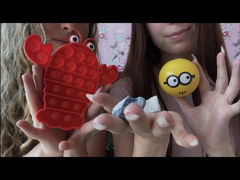 ASMR | GUESS THE TRIGGER WITH MY 10 YEARS OLD SISTER 💙