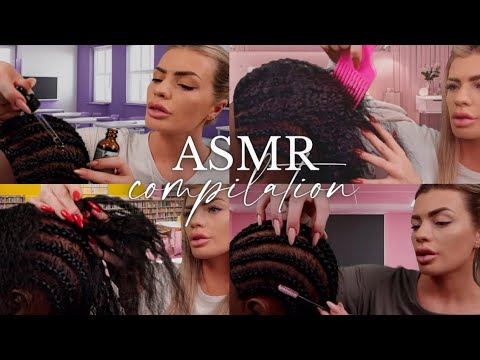ASMR 1.5 Hour Scalp Scratching Between Your Itchy Braids & Braid Removal💕 (hair play roleplay)