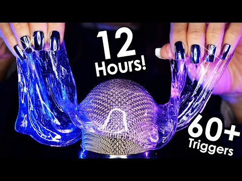 ASMR 60+ Triggers over 12 Hours for Deep Sleep & Relax (No Talking)