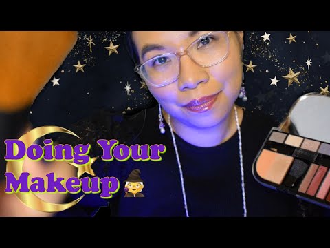 ASMR ROOMMATE DOES YOUR MAKEUP (Soft Speaking, Layered Sounds) 🌙🧙‍♀️ [Roleplay]