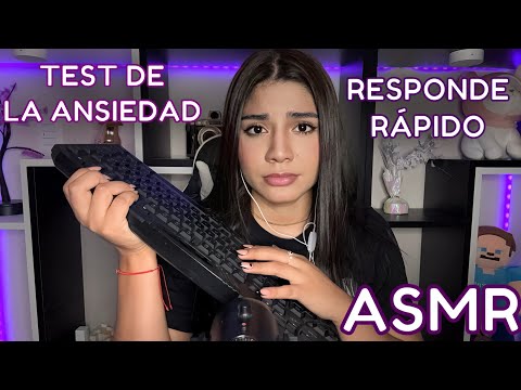 ASMR ESPAÑOL / DUÉRMETE con este TEST RANDOM de LA ANSIEDAD MUY RELAJANTE