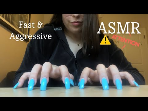 EXTREMELY FAST & AGGRESSIVE BUILDUP TAPPING & SCRATCHING ASMR (no talking) ⚠️⚡️