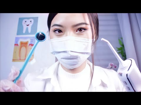 ASMR🦷 Relaxing Dental Check Up & Cleaning (Binaural, Tool Sounds, Soft Speaking)