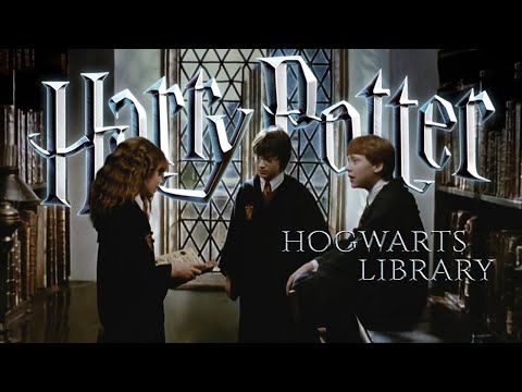 Research & Study with Harry, Ron & Hermione 📚 Hogwarts Library ⋄ Harry Potter 2 -  Animated Ambience