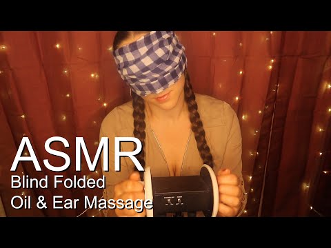 Blind Folded Ear Massage with Oil *Relaxing*
