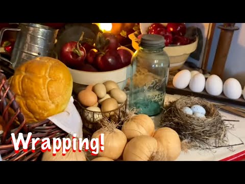 ASMR Wrapping up Apples, Eggs, & figurines! (Soft Spoken version)  Special crinkly packing paper!