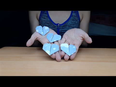 Origami heart shape for Valentine's Day