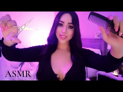 Asmr💈Tu NOVIA te hace CORTE de CABELLO y CEJAS ❤️/ROLEPLAY