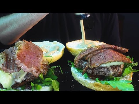 Cooking Ultimate Three Meat Burger ! ASMR ( Real Sounds ) 자막 字幕  उपशीर्षक | Nomnomsammieboy