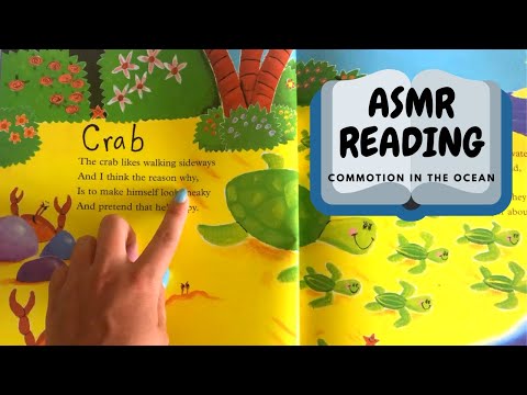 🦀#ASMR🦀Reading COMMOTION IN THE OCEAN (strong ITA accent)