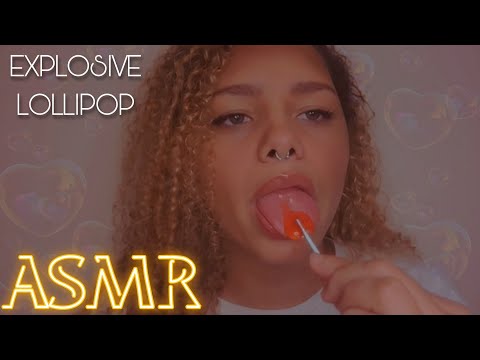 ASMR || PIRULITO QUE EXPLODE NA BOCA! 🍭👄 lick lollipop #asmr #mouthsounds