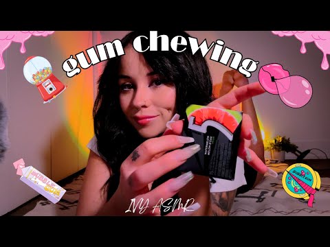 ASMR - Gum chewing😚🫧 -NO TALKING🤭-BEST MOUTH SOUND🤩-SUBS REQUEST😍