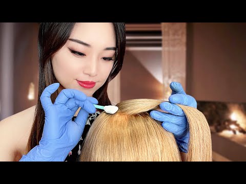 [ASMR] Exfoliating Scalp and Root Treatment