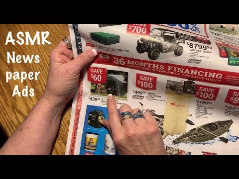 ASMR Labor day weekend ads/Newspaper ads/Page turning (No talking)