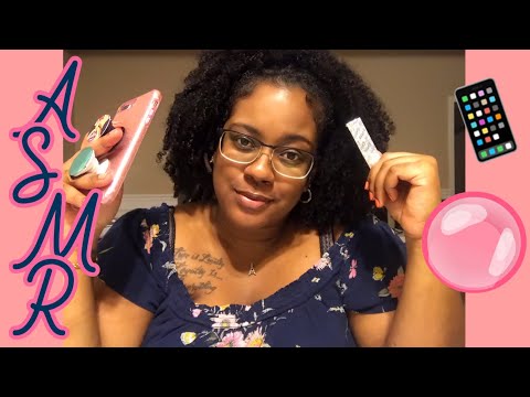 ASMR Gum Chewing 🍬 & Phone Tapping / Scratching 📱