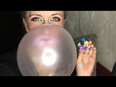 ASMR Gum Chewing| Big Bubble Blowing With Hubba Bubba & Super Bubble