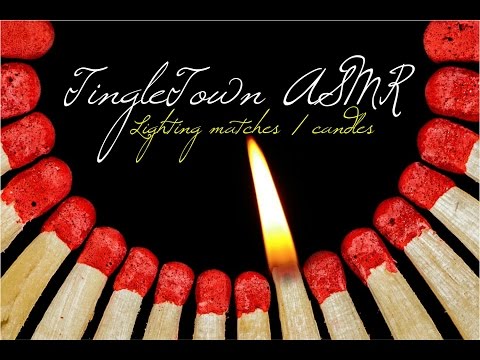 ASMR video - Lighting matches & candles w/ matchbook