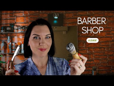 Barber Shop ASMR (relaxing shave roleplay with tingly sounds)