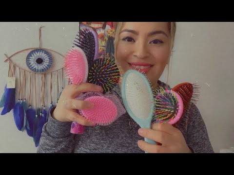 ASMR RP| Hair brush bristle sounds- scratching & tapping sounds- minimal talking, triggers for 😴