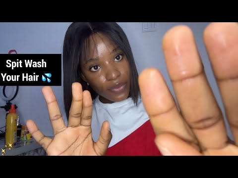 ASMR Rude Hair Stylist Spit Wash Your Hair Because there is no Water~ Role-play| Mouth Sounds