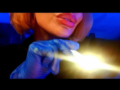 ASMR Cranial Nerve Examination (Doctor Roleplay) + Conciltation  Whispring, Gloves, chewing gum.