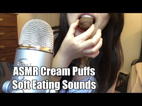 [ASMR] Salted Caramel Cream Puffs 👅 // SOFT EATING SOUNDS