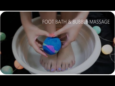 asmr Foot Bath & Bubble Massage  / Bath Bomb sound /Self Care NO TALKING