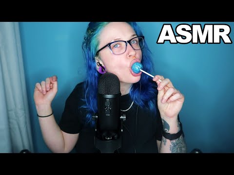 ASMR Lollipop WET Mouth Sounds [Blue Tongue👅💙] 🍭