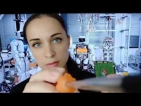 АСМР Ролевая игра: Ремонт робота | Прикосновения | Шепот || ASMR Role Play: Robot Repair | Touches