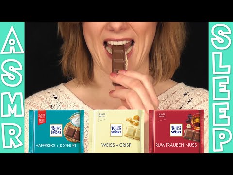 ASMR eating german chocolate | ritter sport 🍫