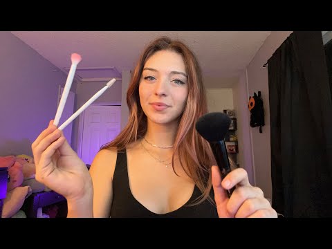 ASMR Brush Tracing Your Face Before Bed
