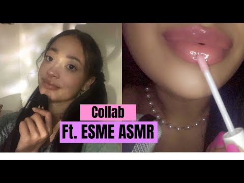 ASMR~ MOST TINGLY COLLAB - WET Mouth Sounds + Lipgloss application ft. ESME ASMR