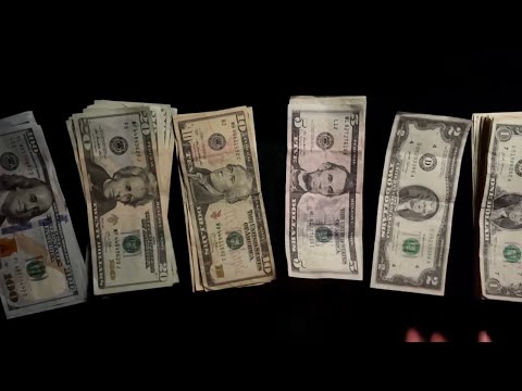 ASMR Counting Cash! (Whispered w/candy Role-play) Play with real American money. No-talking tomorrow