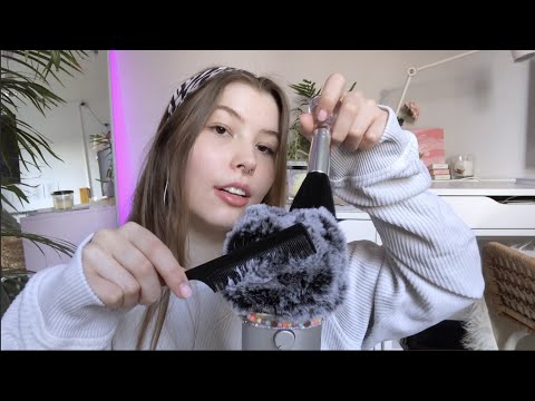 ASMR playing around with my fluffy mic protection (german/deutsch) | emily asmr