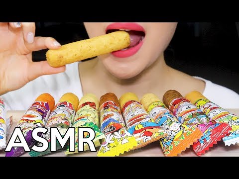 ASMR UMAIBO Japanese Snack 우마이봉 일본과자 먹방 *CRUNCHY* Corn Puffs